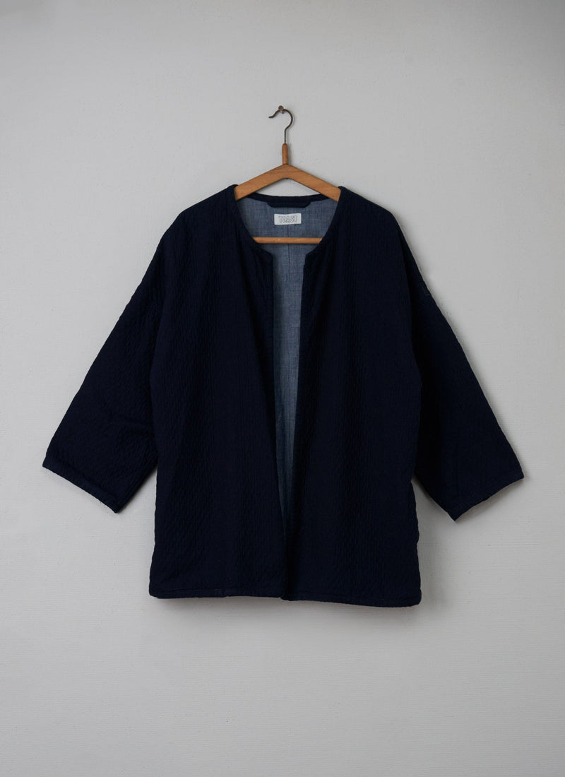 Reworn Matelasse Jacket Size 14 (012) | Indigo