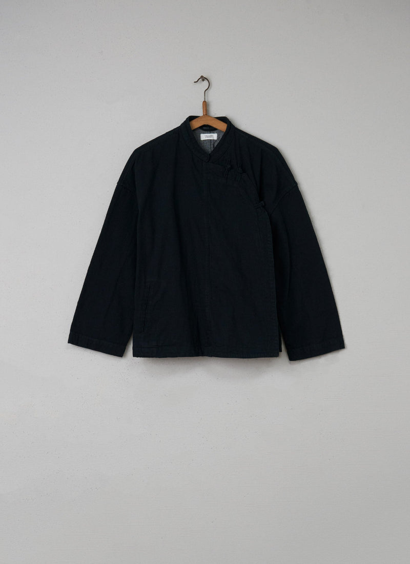 Reworn Double Faced Wrap Jacket Size 10 (009) | Black