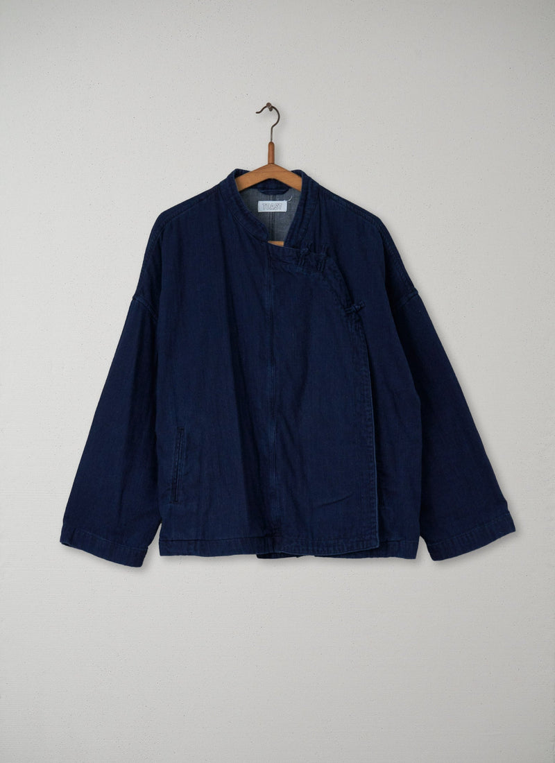 Reworn Indigo Double Faced Jacket Size 16 (010) | Indigo