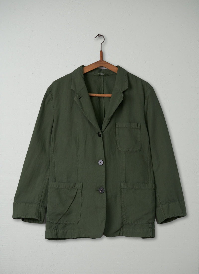 Reworn Patch Pocket Jacket Size 16 (044) | Artichoke