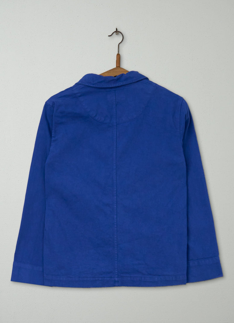 Reworn Cotton Twill Jacket Size 6 (159) | Mazarine Blue