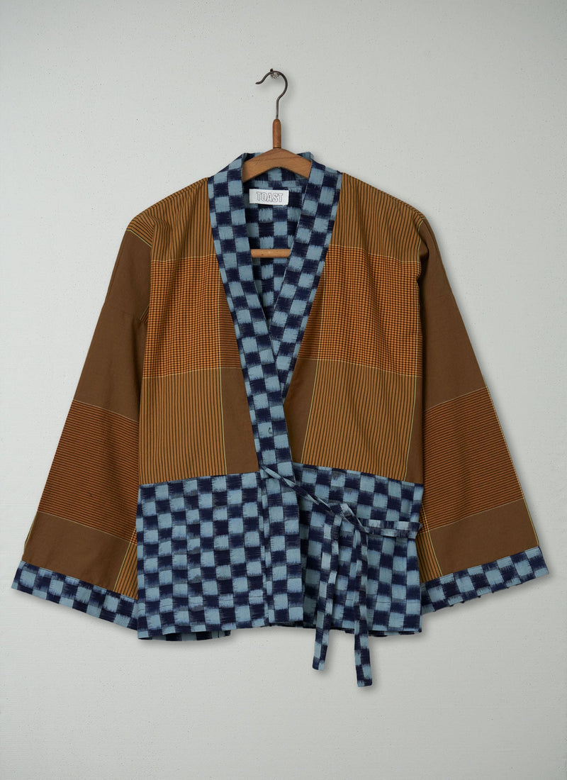 Reworn Ikat Wide Sleeve Jacket Size M (053) | Multi
