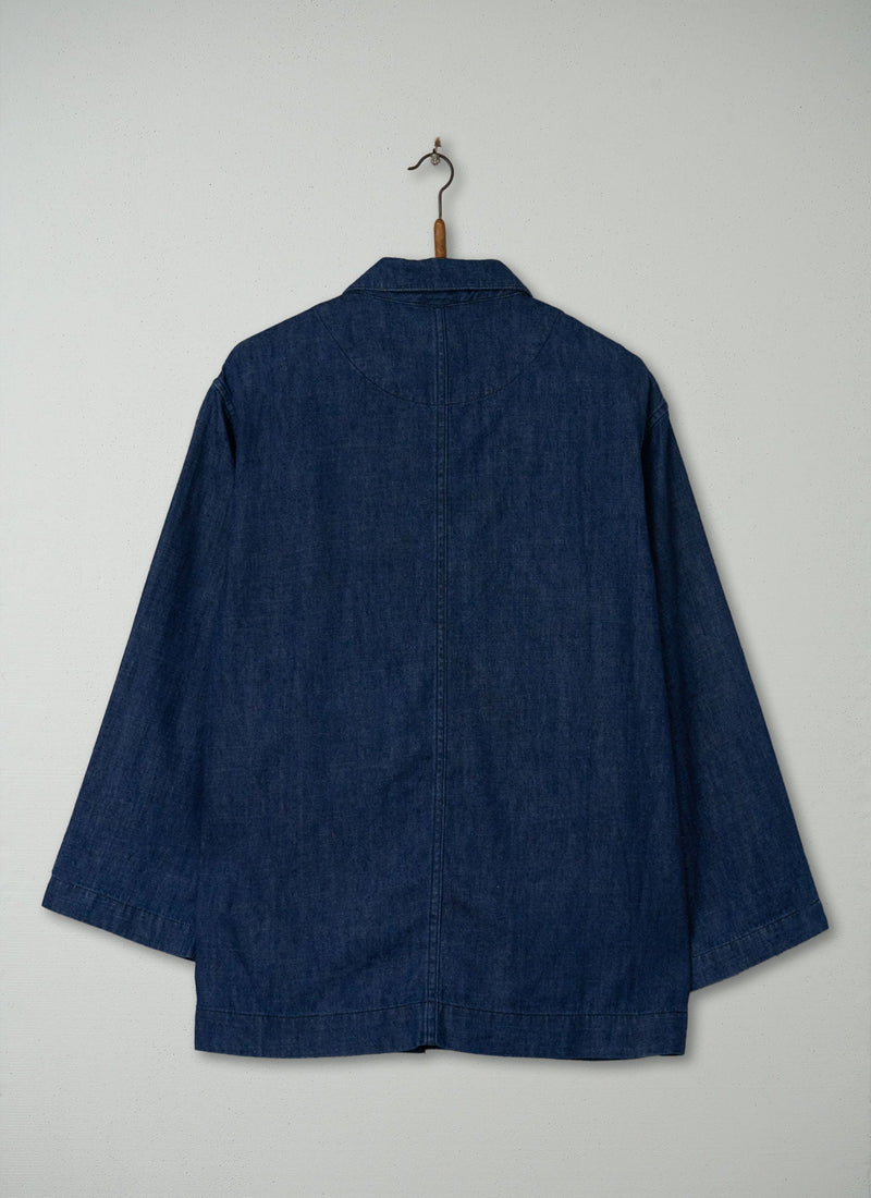 Reworn Hemp Cotton Jacket Size 8 (160) | Indigo