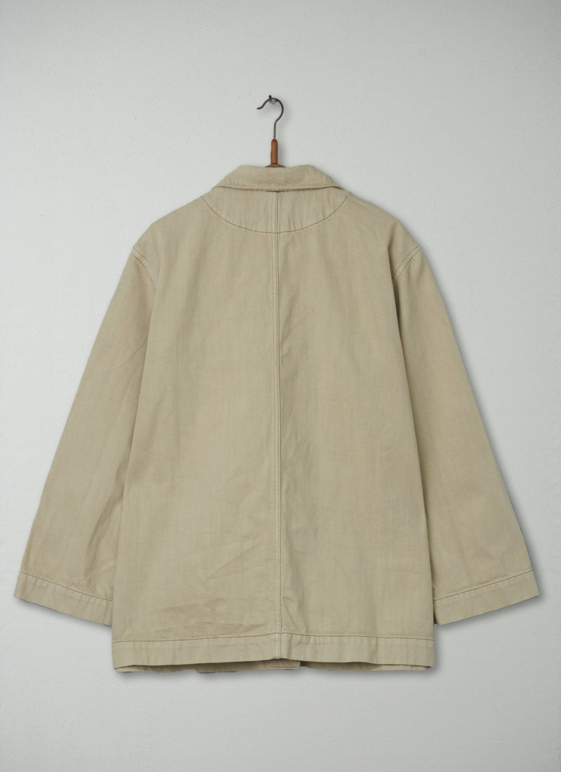 Reworn Cotton Denim Jacket Size 18 (051) | Biscuit