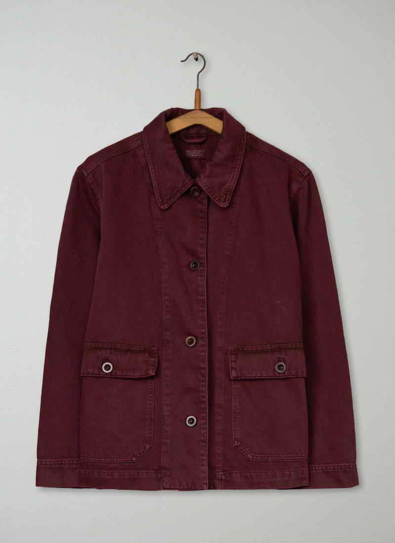 Reworn Patch Pocket Jacket Size 12 (185) | Prune