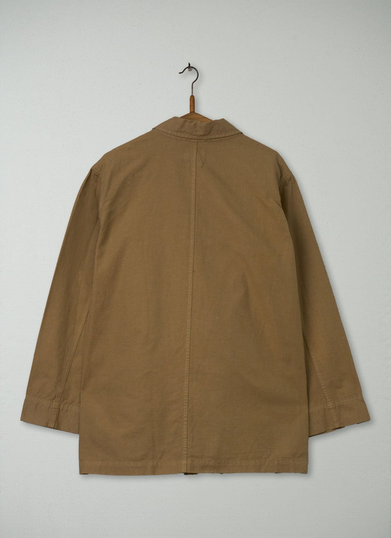 Reworn Cotton Linen Canvas Jackets Size 6 (209) | Taupe