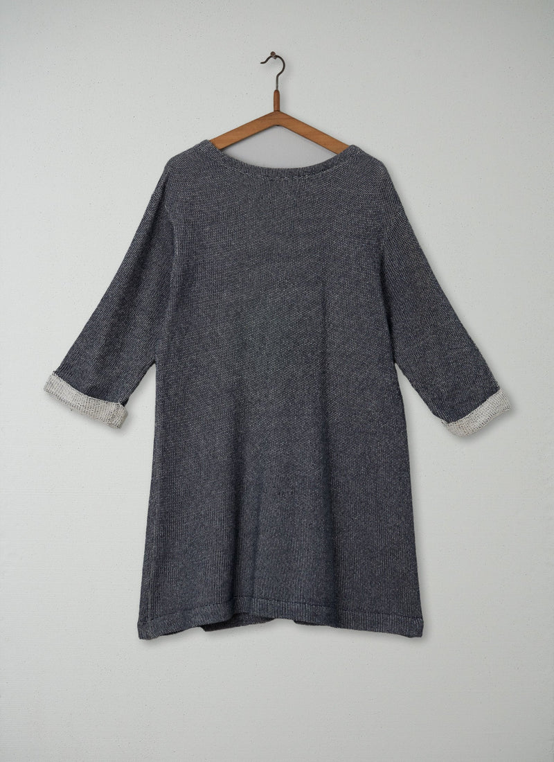 Reworn Loopback Sweater Tunic Size 14 (009) | Navy