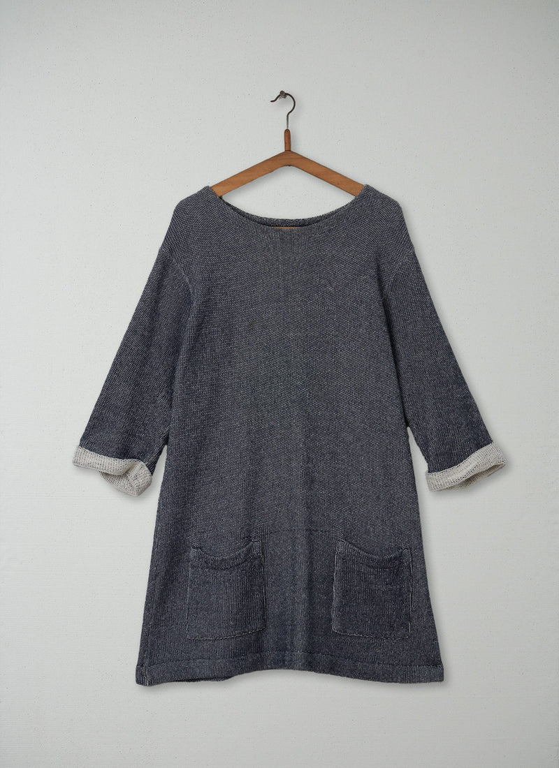 Reworn Loopback Sweater Tunic Size 14 (009) | Navy