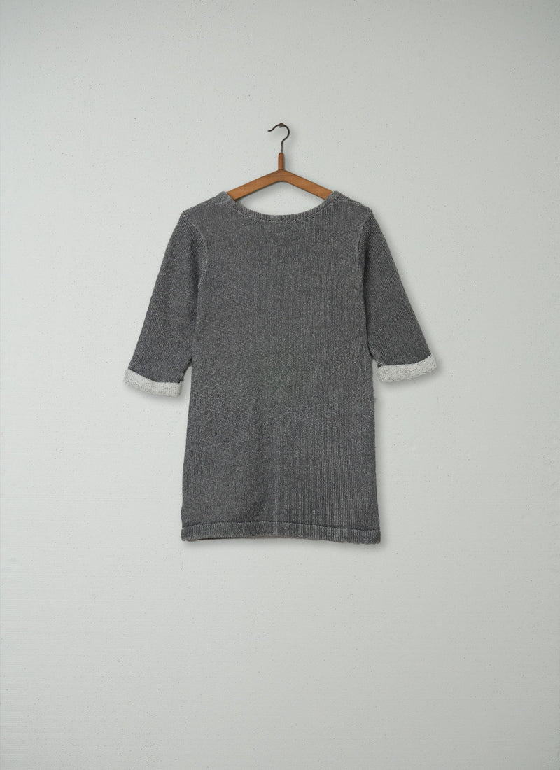 Reworn Loopback Tunic Size 6 (014) | Charcoal