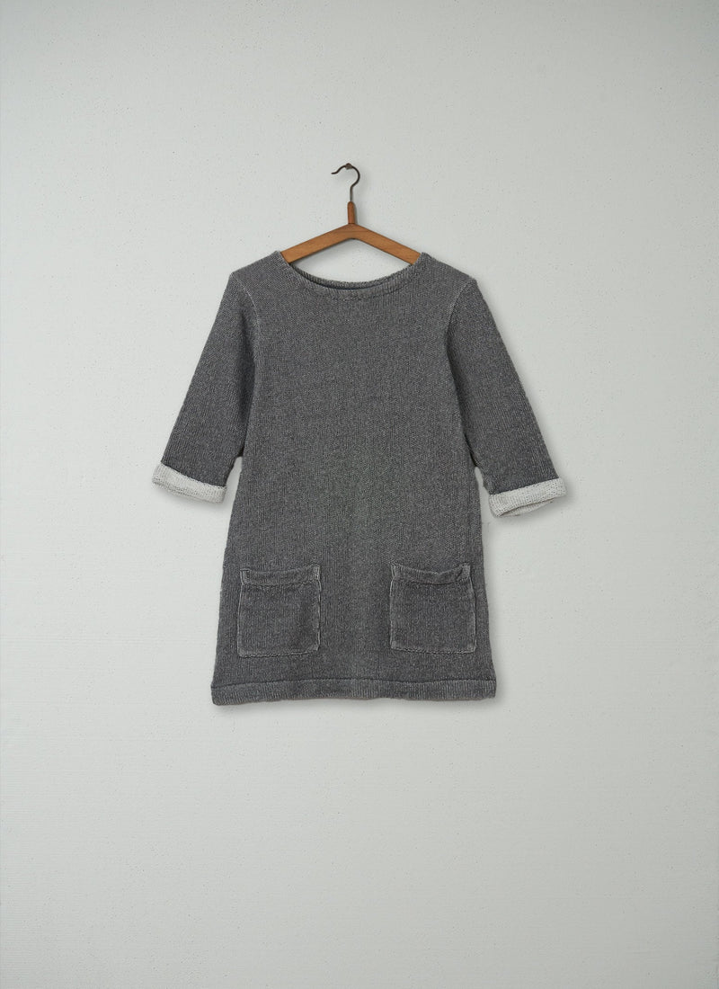 Reworn Loopback Tunic Size 6 (014) | Charcoal