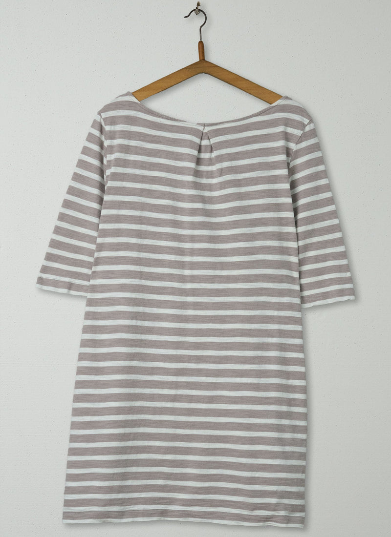 Reworn Breton Tunic Dress Size 12 (087) | Multi
