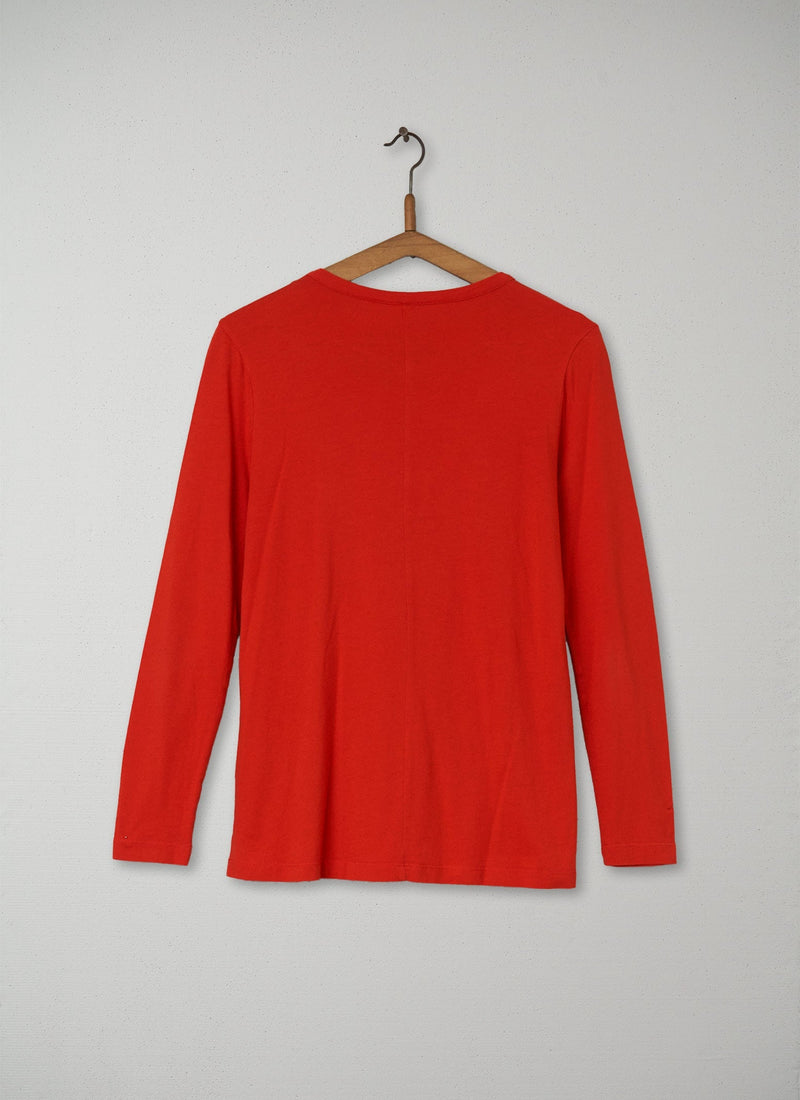 Reworn Pleat Front Top Size 8 (002) | Vermillion