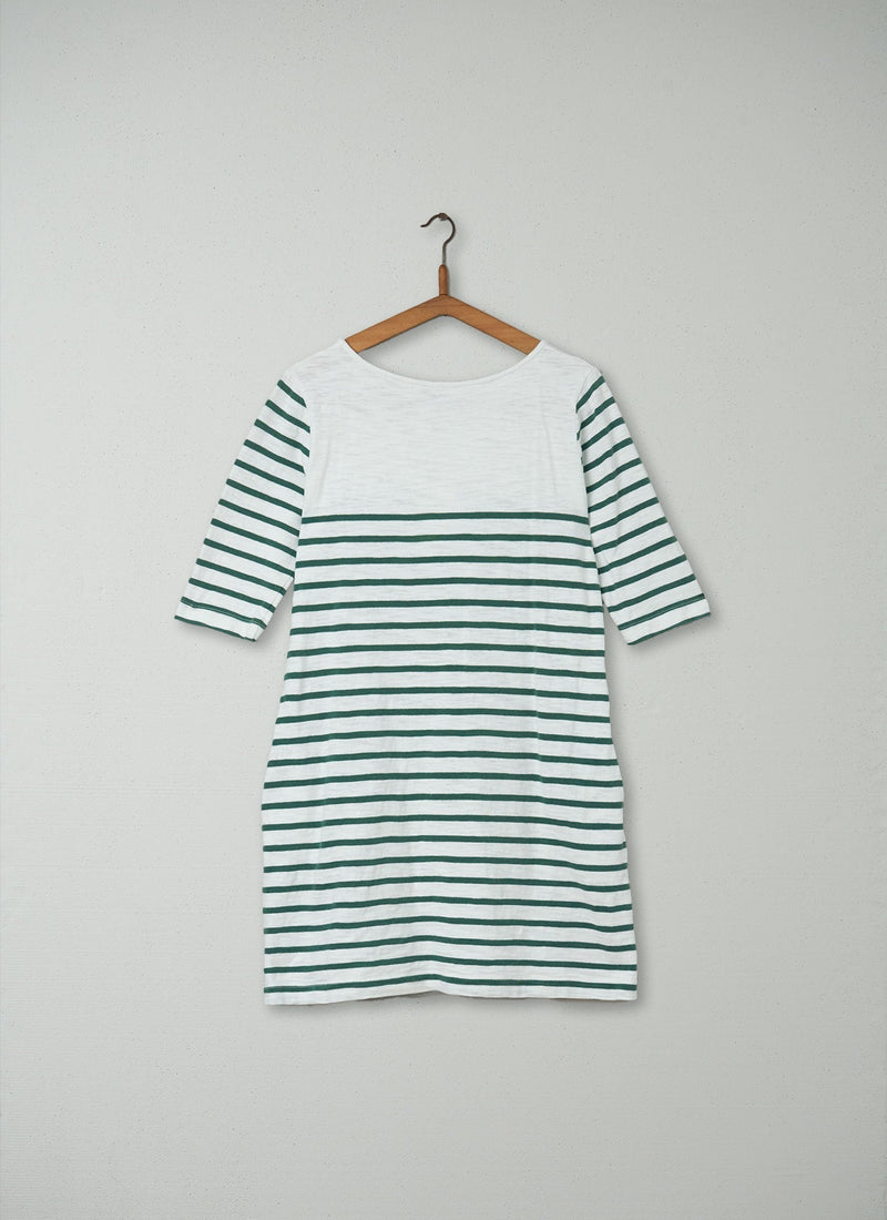 Reworn Breton Tunic Dress Size 12 (015) | Multi