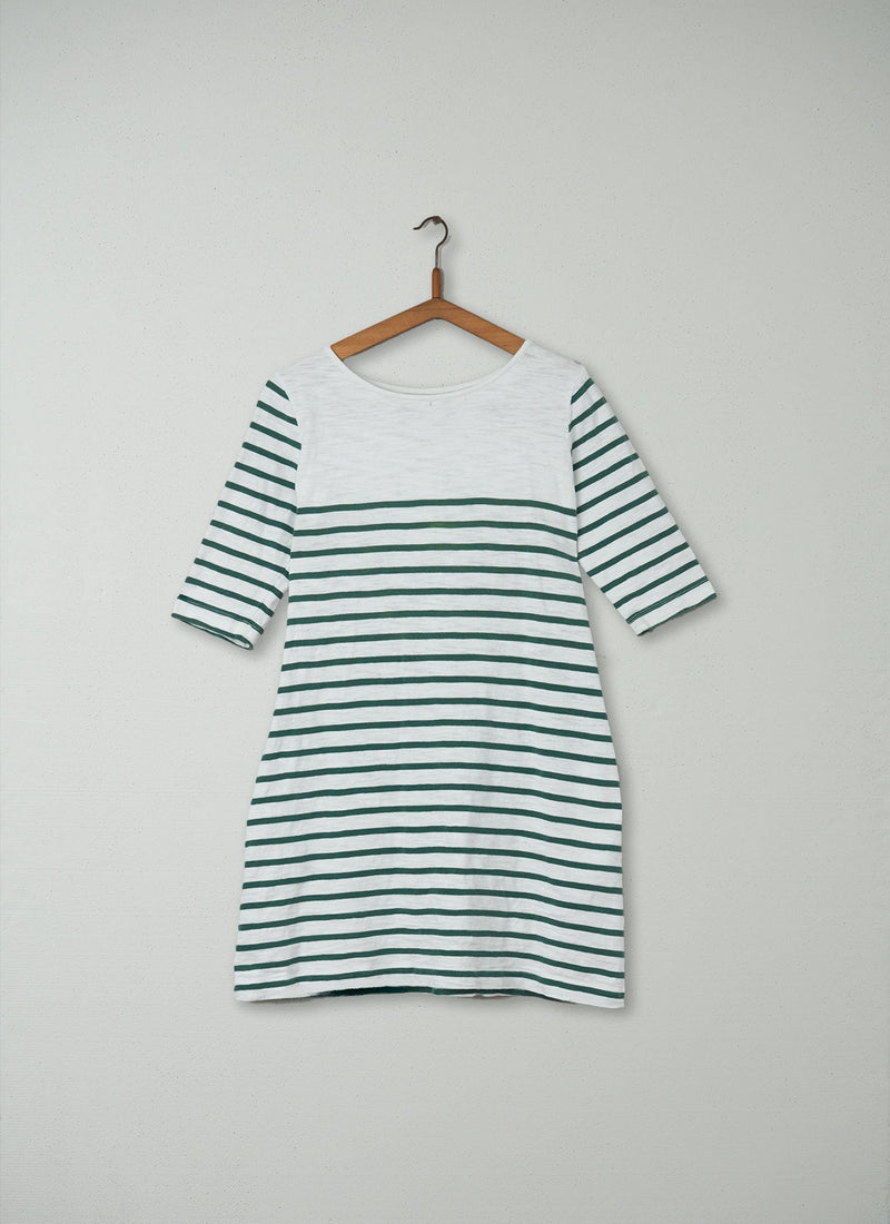 Reworn Breton Tunic Dress Size 12 (015) | Multi