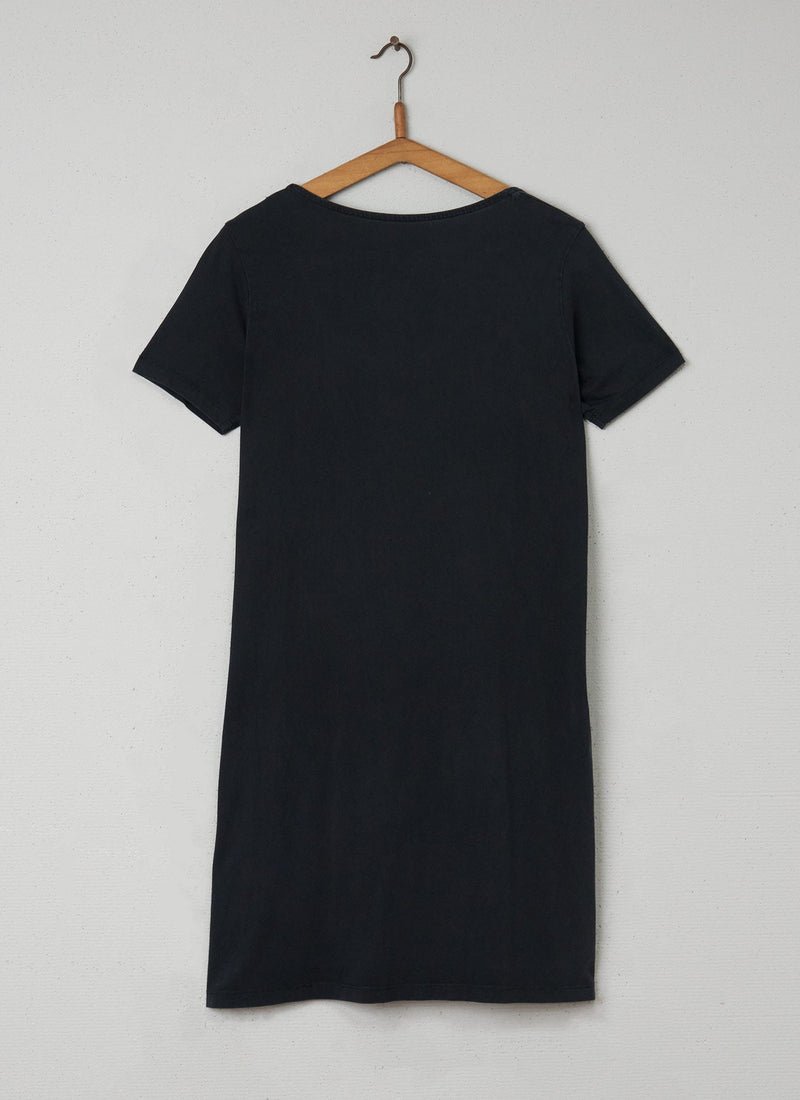 Reworn Supima Cotton Tunic Size 10 (060) | Washed Black