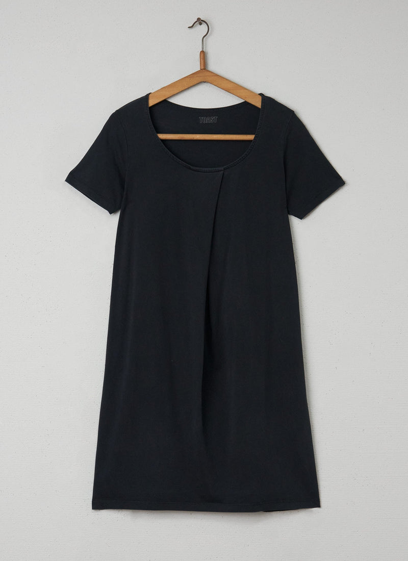 Reworn Supima Cotton Tunic Size 10 (060) | Washed Black