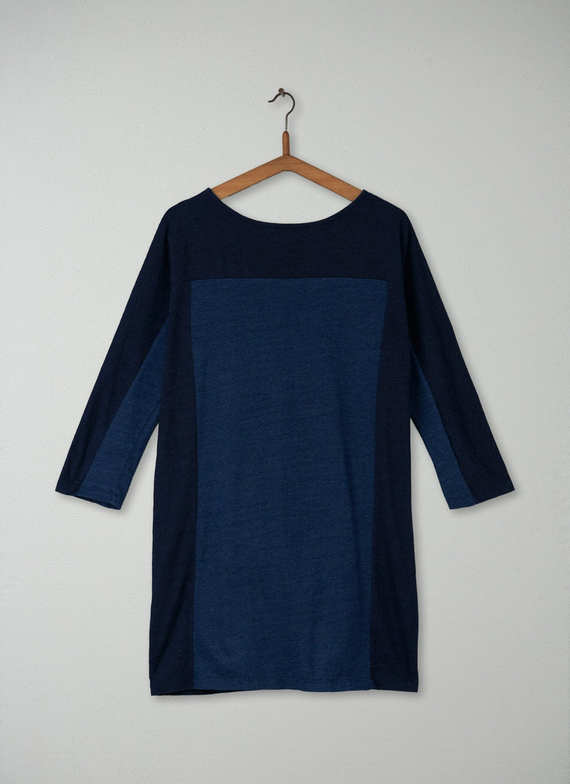 Reworn Washed Indigo Tunic Size 8 (006) | Indigo