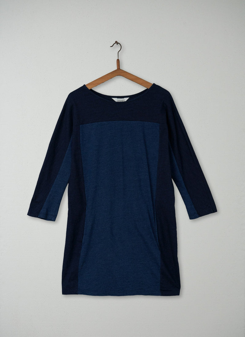 Reworn Washed Indigo Tunic Size 8 (006) | Indigo