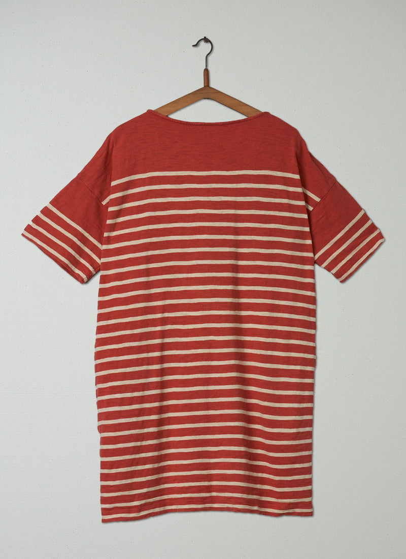 Reworn Breton Stripe Jersey Tunic Size L (018) | Multi