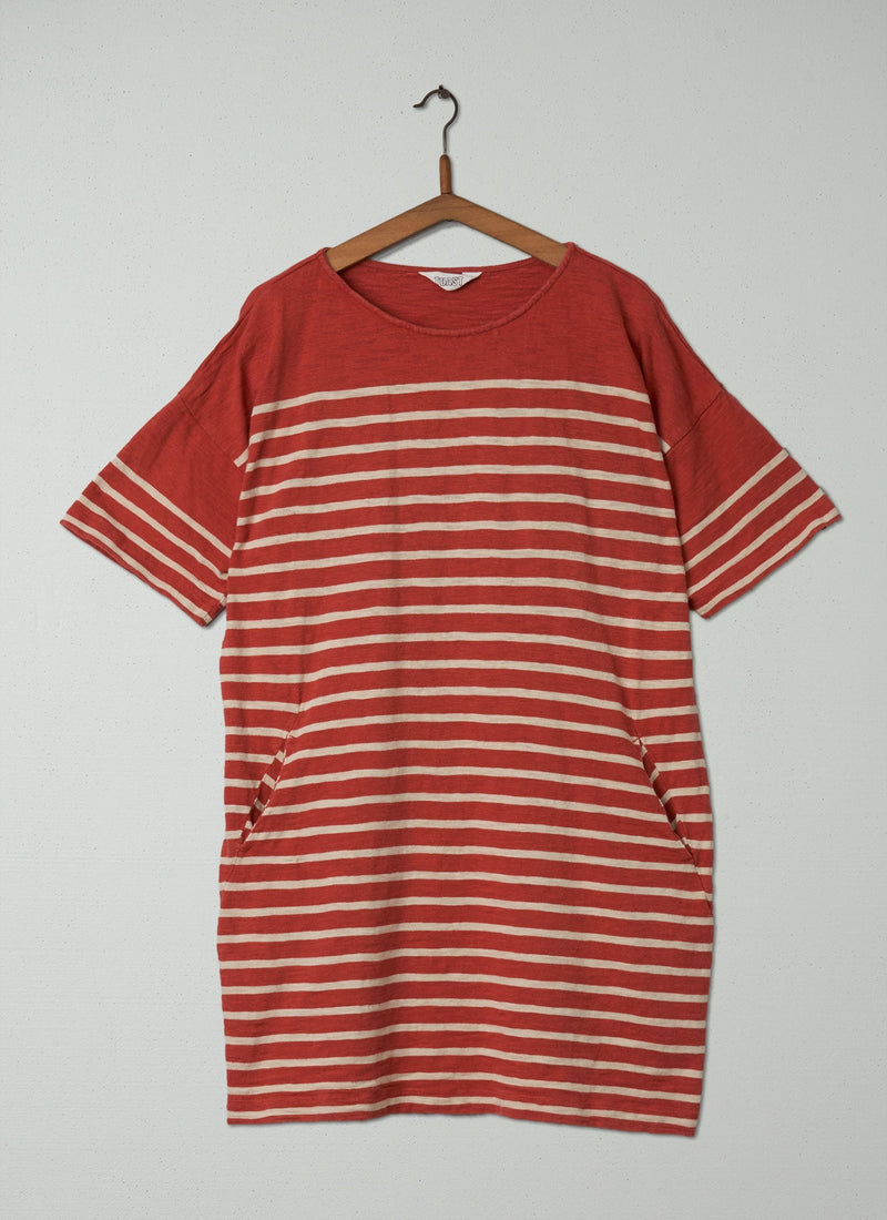 Reworn Breton Stripe Jersey Tunic Size L (018) | Multi