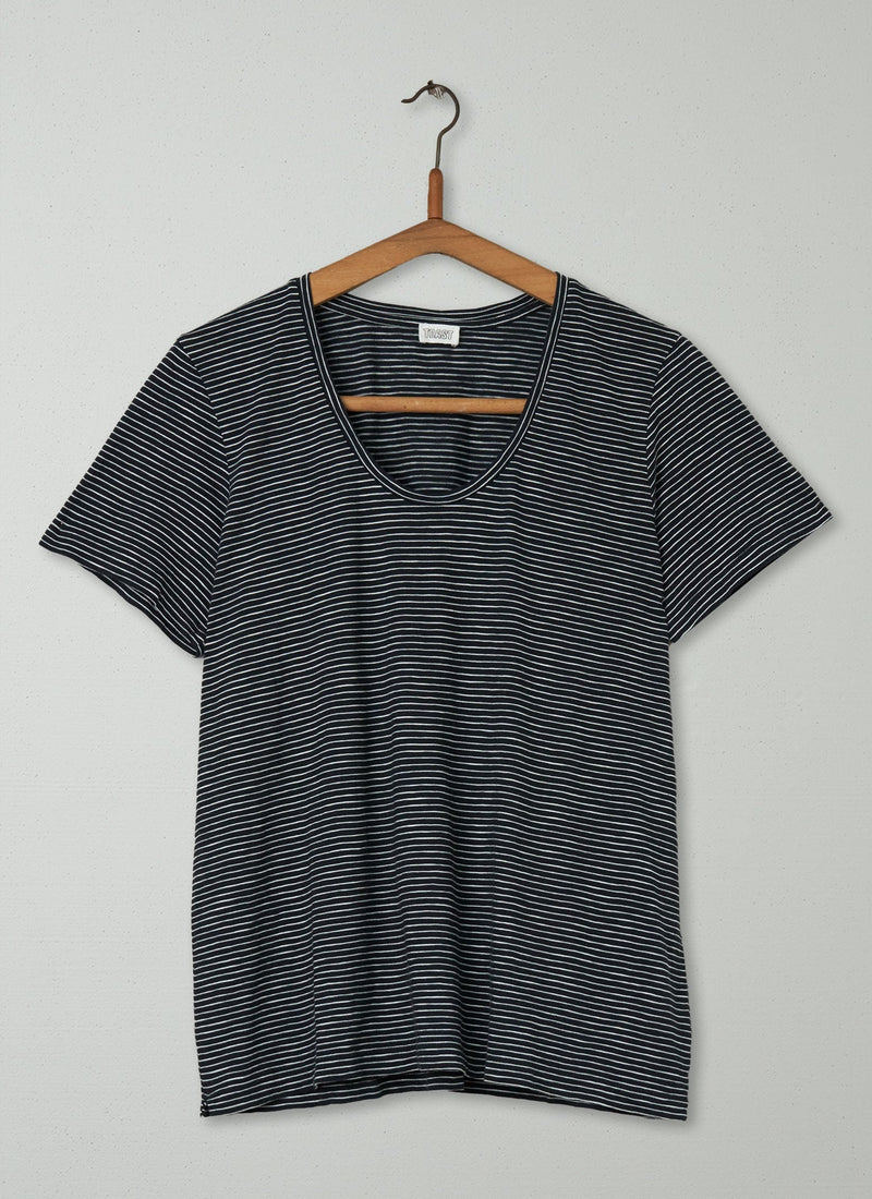 Reworn Scoop Neck Tee Size M (029) | Multi