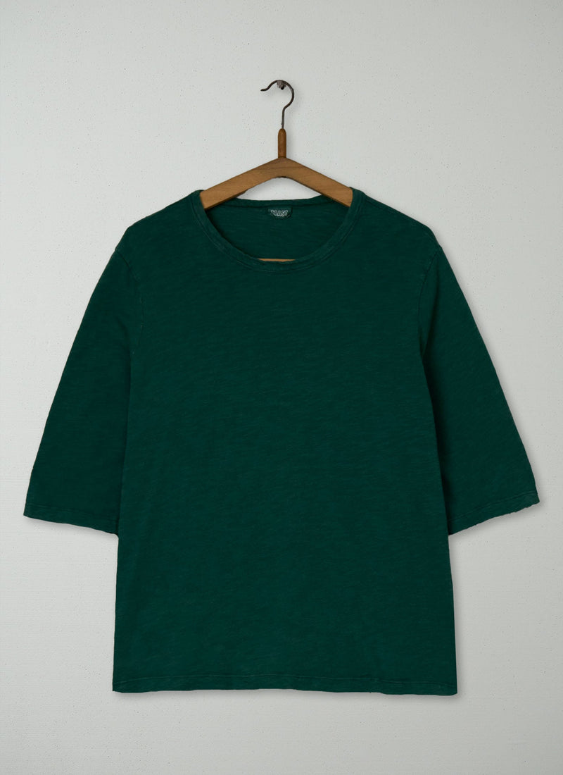 Reworn Emma Cotton Half Sleeve Tee Size L (112) | Green