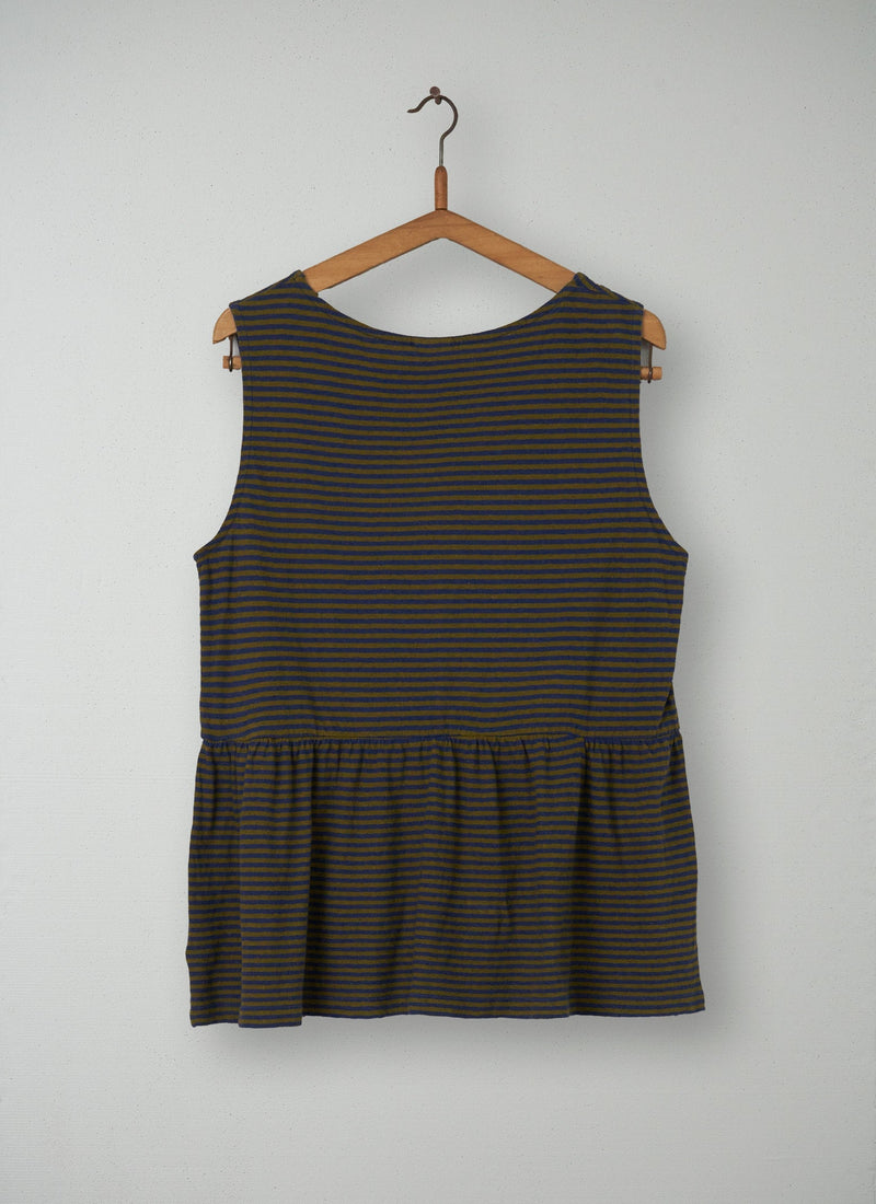 Reworn Stripe Top Size L (004) | Multi