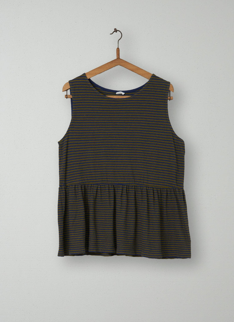 Reworn Stripe Top Size L (004) | Multi