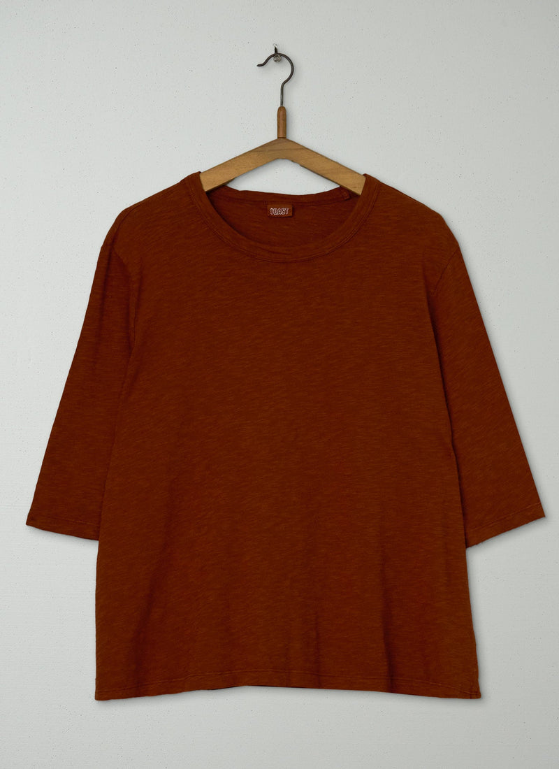 Reworn Cotton Easy Tee Size XL (075) | Rust