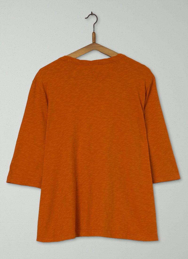 Reworn Cotton Half Sleeve Tee Size XL (072) | Pumpkin