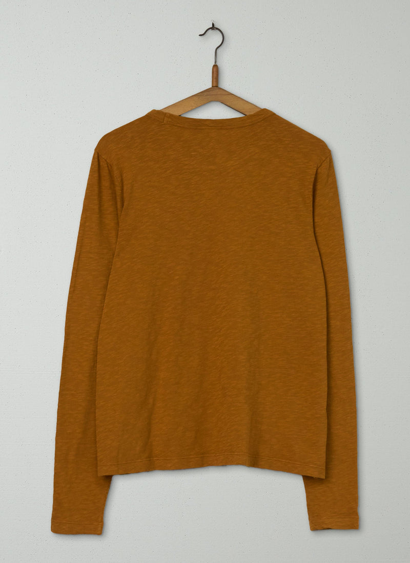 Reworn Francis Long Sleeve Tee Size M (074) | Cumin
