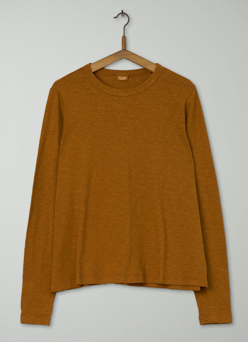 Reworn Francis Long Sleeve Tee Size M (074) | Cumin