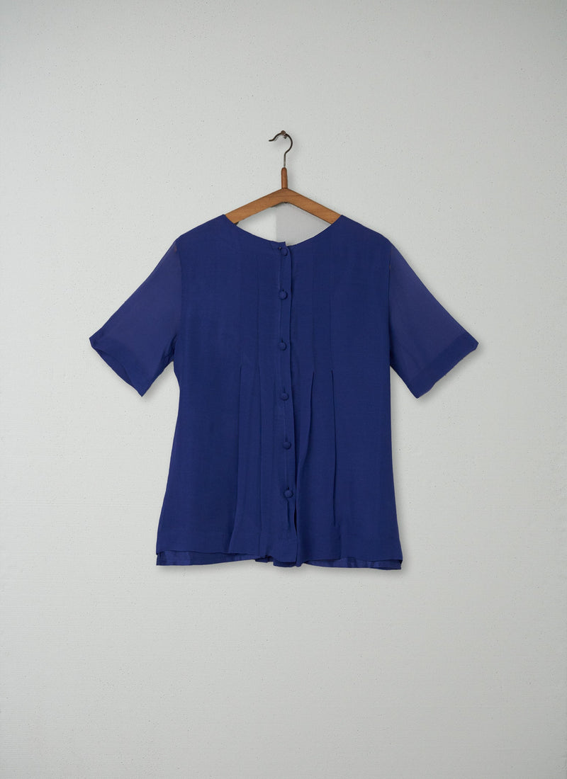 Reworn Mireille Top Size 10 (074) | Blue