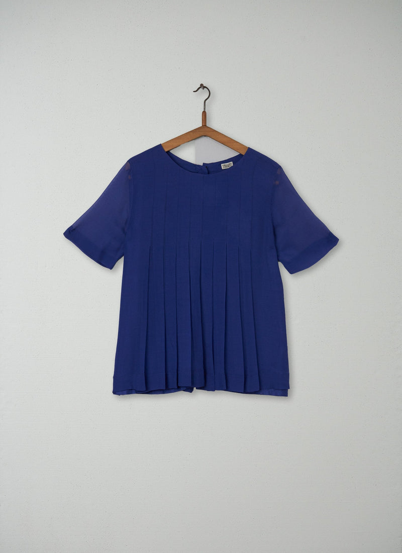 Reworn Mireille Top Size 10 (074) | Blue