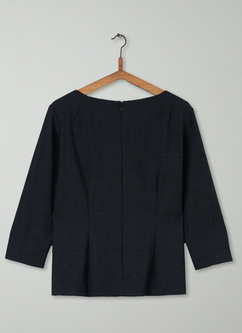 Reworn Varennes Top Size 12 (259) | Grey