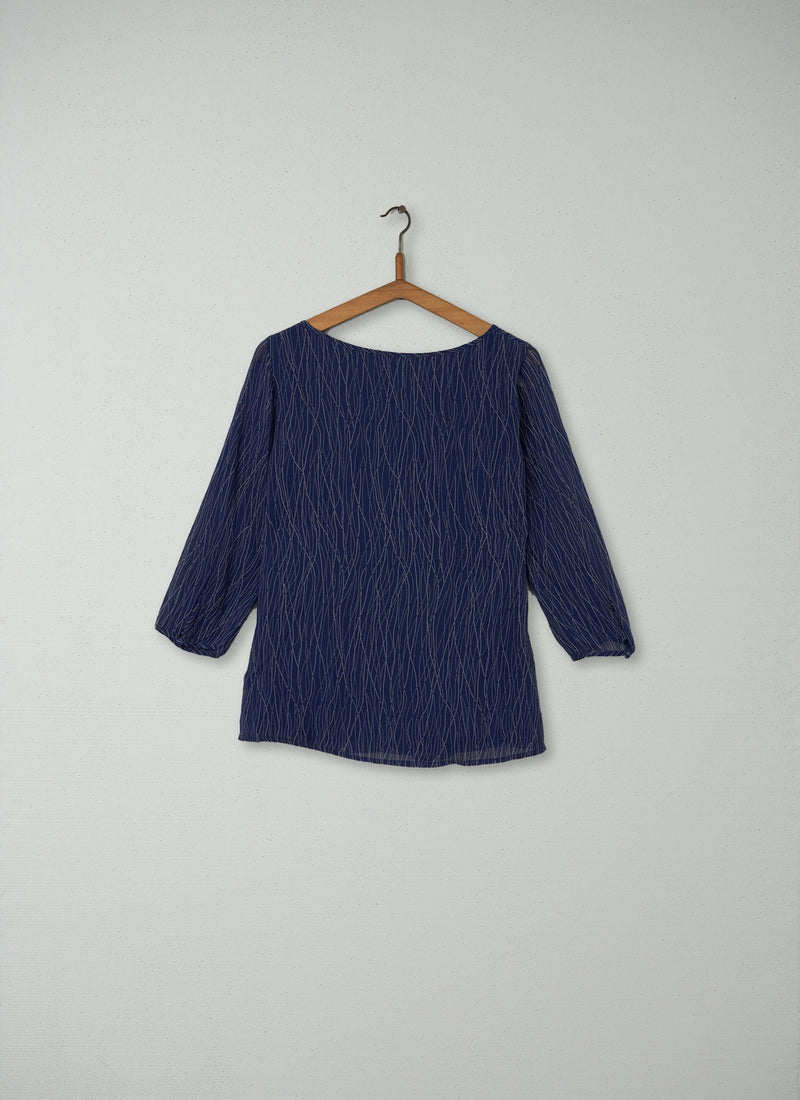 Reworn Darya Top Size 10 (108) | Navy