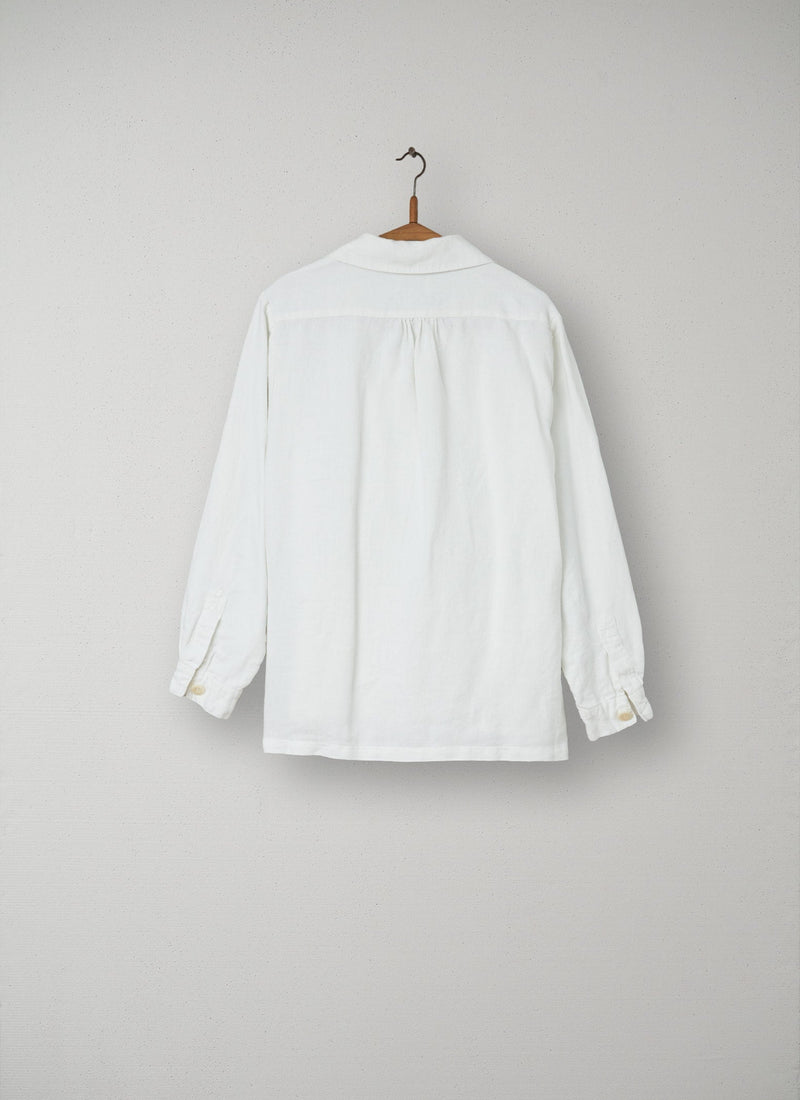 Reworn Linen Painters Smock Size 14 (043) | Off White