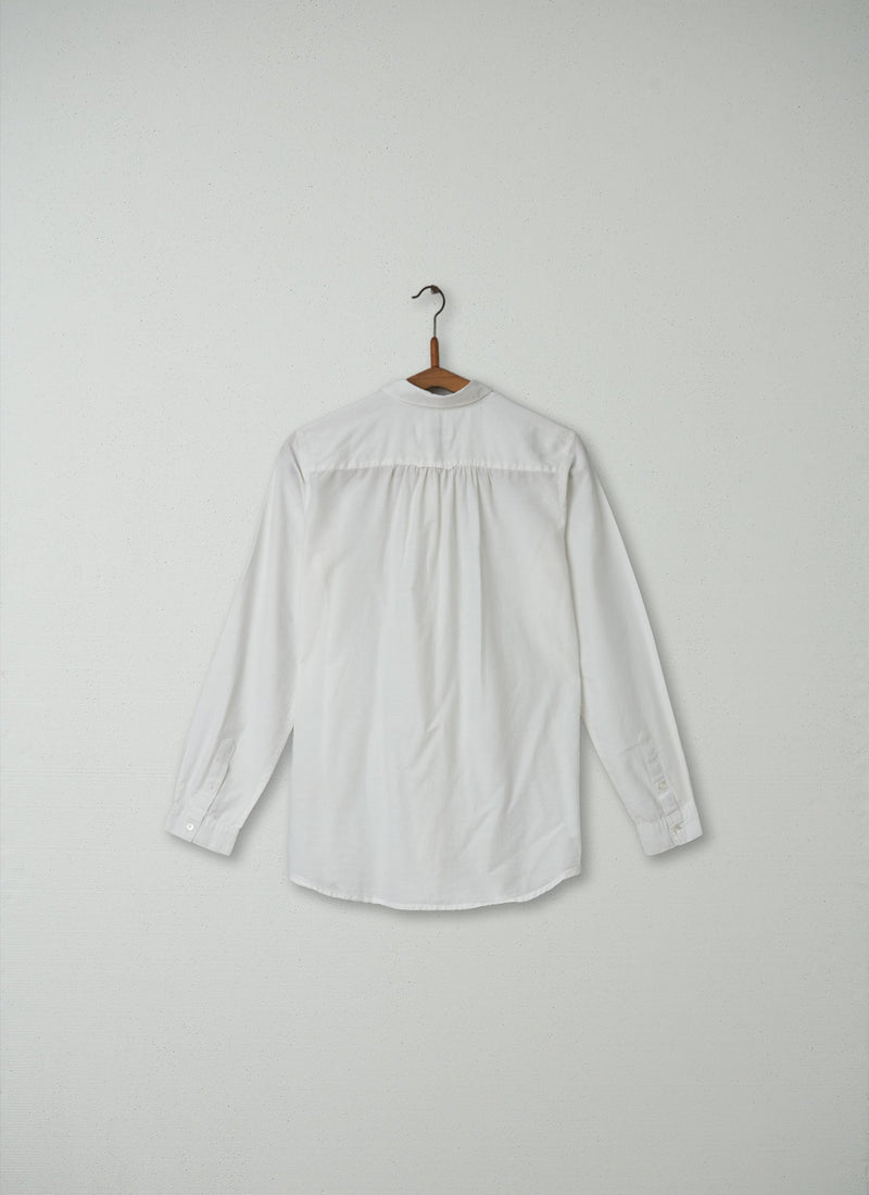 Reworn Silk Cotton Shirt Size 8 (141) | White