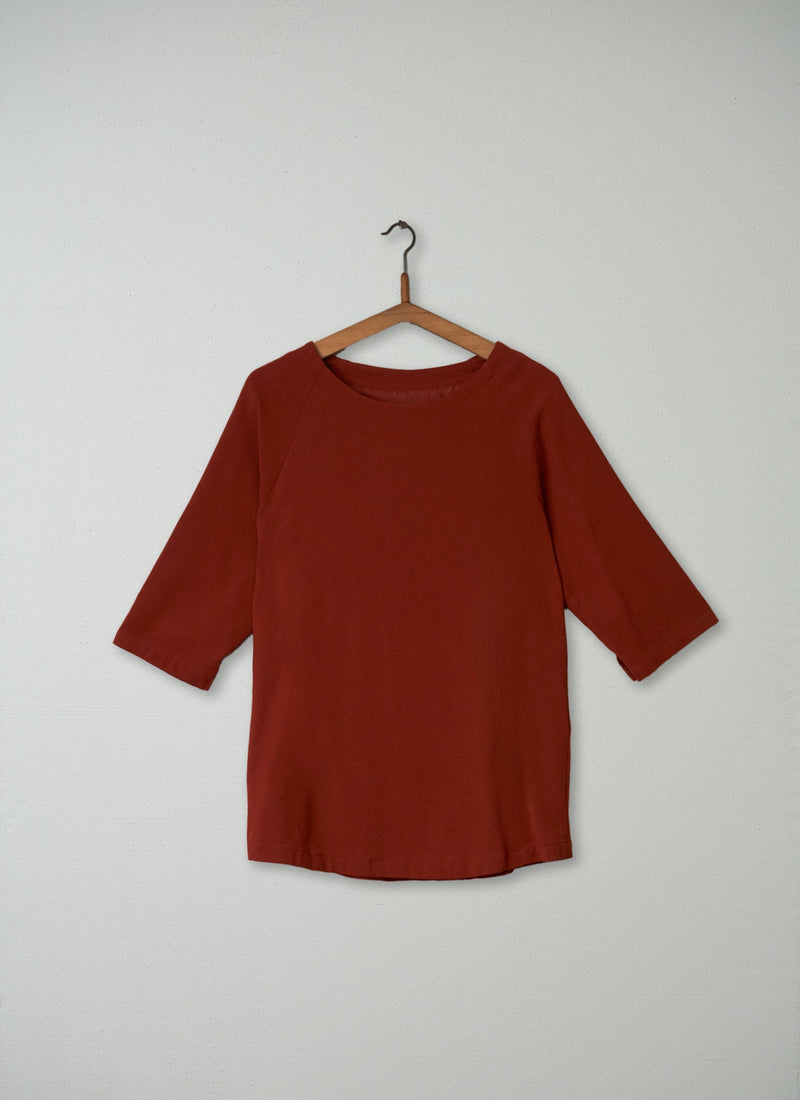 Reworn Wool Crepe Top Size 14 (131) | Henna