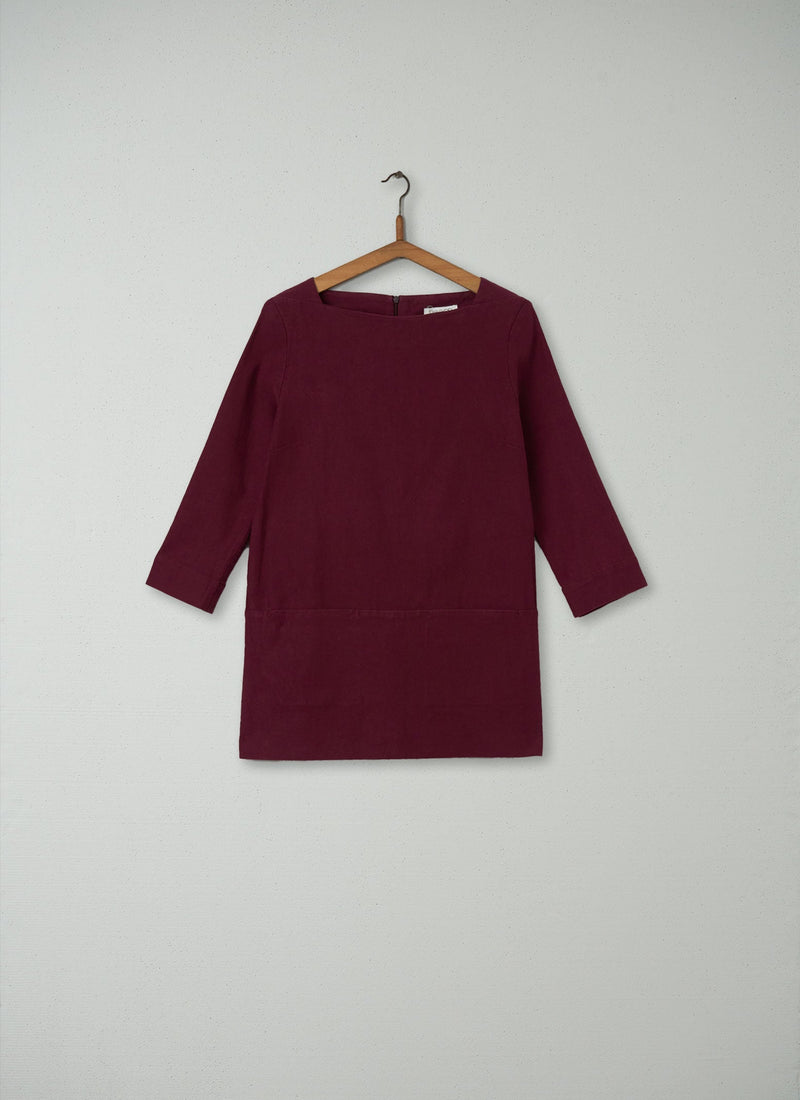Reworn Bedford Cord Tunic Size 8 (109) | Berry