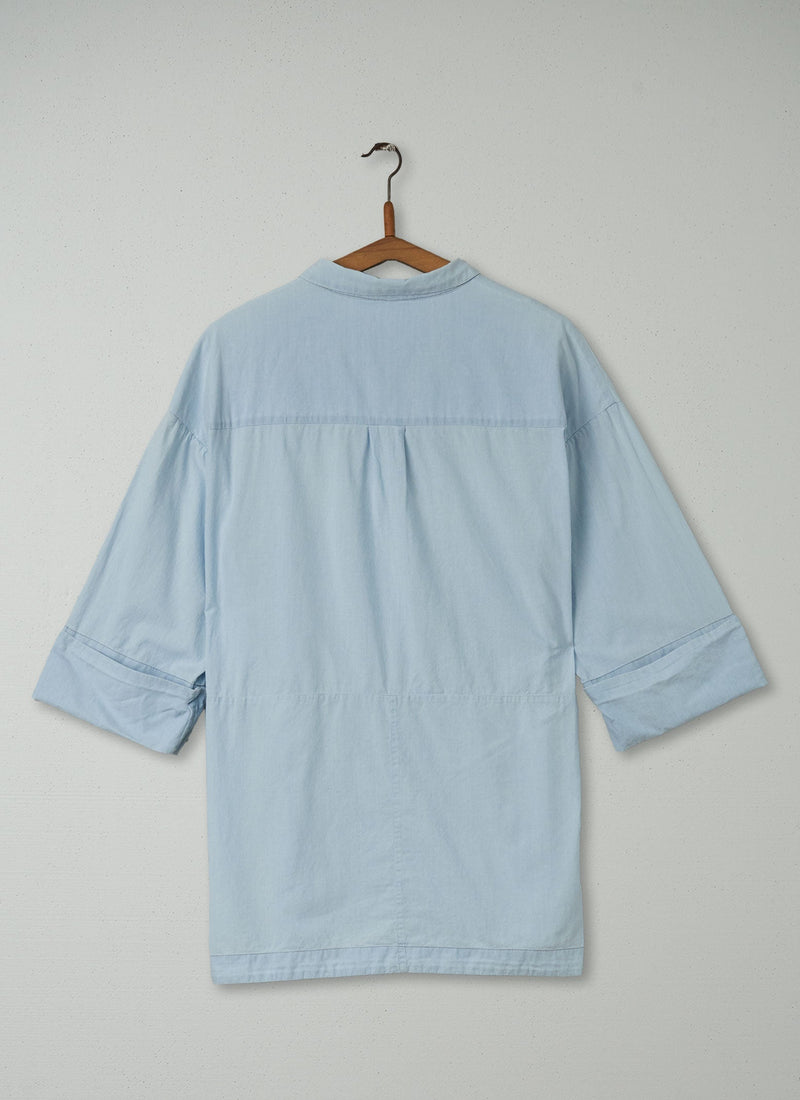 Reworn Dena Tunic Shirt Size 12 (223) | Chambray Blue
