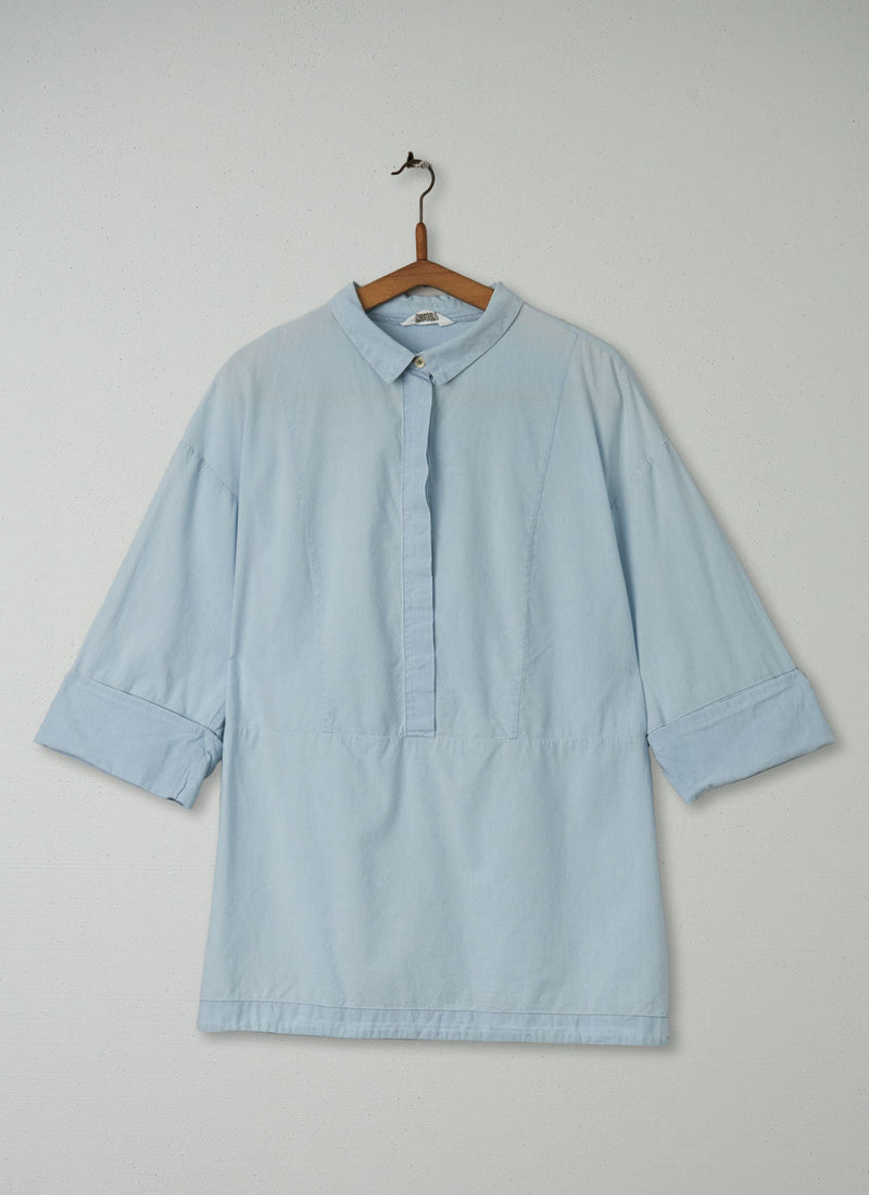 Reworn Dena Tunic Shirt Size 12 (223) | Chambray Blue