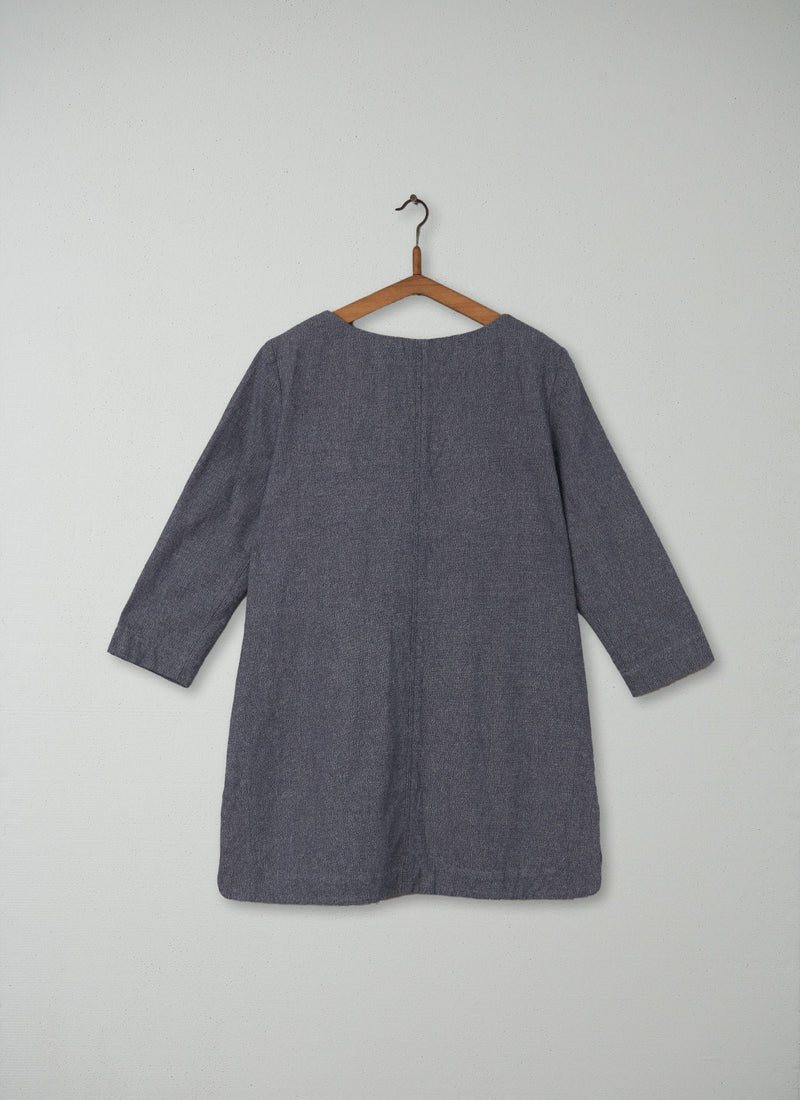 Reworn Asami Tunic Size 14 (162) | Indigo/Off White