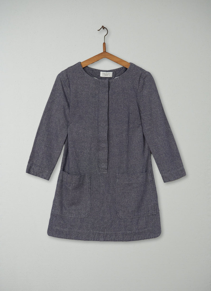 Reworn Asami Tunic Size 6 (062) | Indigo/Off White