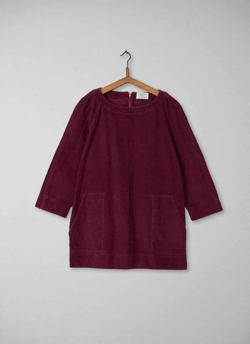 Reworn Cord Tunic Size 14 (055) | Berry