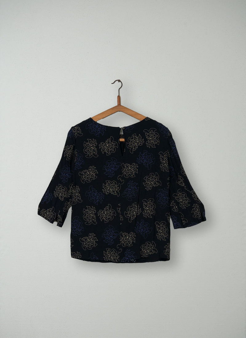 Reworn Dotted Flower Top Size 14 (117) | Multi