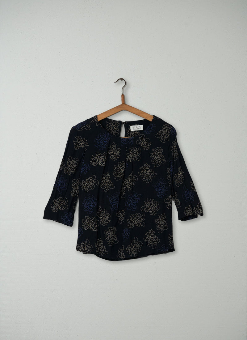 Reworn Dotted Flower Top Size 14 (117) | Multi