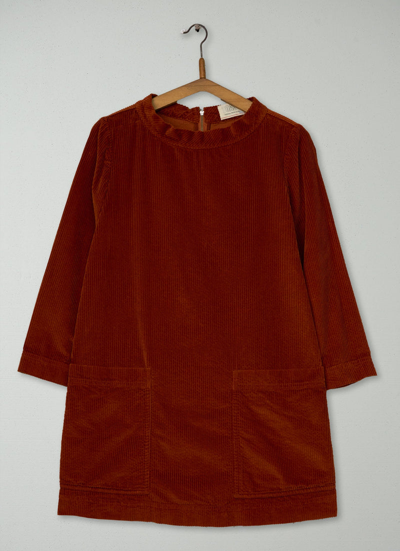 Reworn Cord Tunic Size 8 (1960) | Burnt Orange