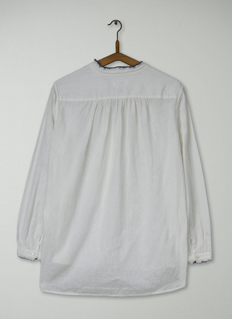 Reworn Cotton Khadi Shirt Size 14 (946) | White