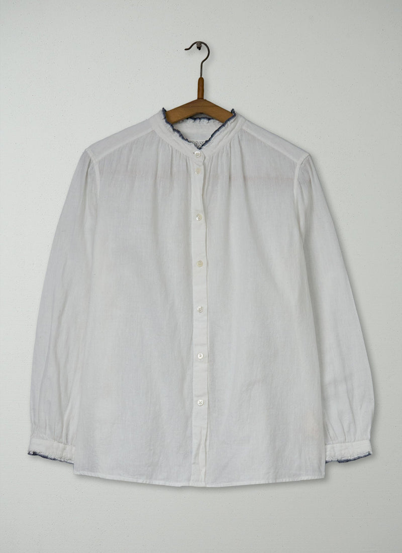 Reworn Cotton Khadi Shirt Size 14 (946) | White